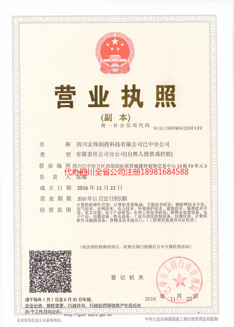 辉县辉县宏伟创投科技有限公司